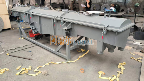 500*4000 mm koolstofstaal 2 dekken lineair trillend scherm