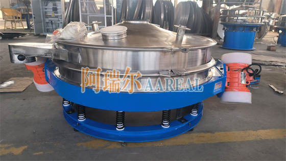 Roestvrij staal 400mm~2100mm 1~2 dekken Low Profile Flow Through Inline Vibrating Control Sieve Vibro Sieve voor chocoladepoeder met dubbele motoren