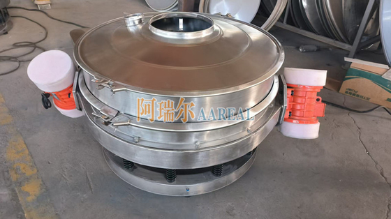 Roestvrij staal 400mm~2100mm 1~2 dekken Low Profile Flow Through Inline Vibrating Control Sieve Vibro Sieve voor chocoladepoeder met dubbele motoren