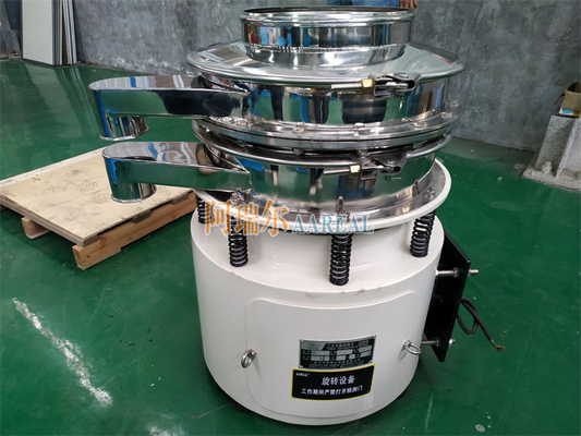 Roestvrij staal hoog efficiënt groot vermogen 1800 RPM Rotary Vibrating Sieve voor metaalpoeder